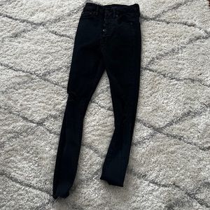 black high waisted skinny jeans